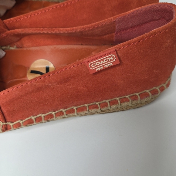 Coach Red  Espadrille Slippers Size 7 - Picture 4 of 7